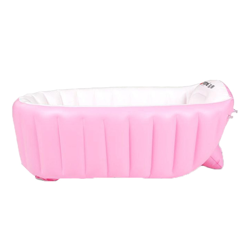 Inflatable Baby Bathtub, Baby Girl Bath Tub, Travel Bath Tub with Bath Toy Organizer, Foldable Baby Bathtub, Infant Bathtub